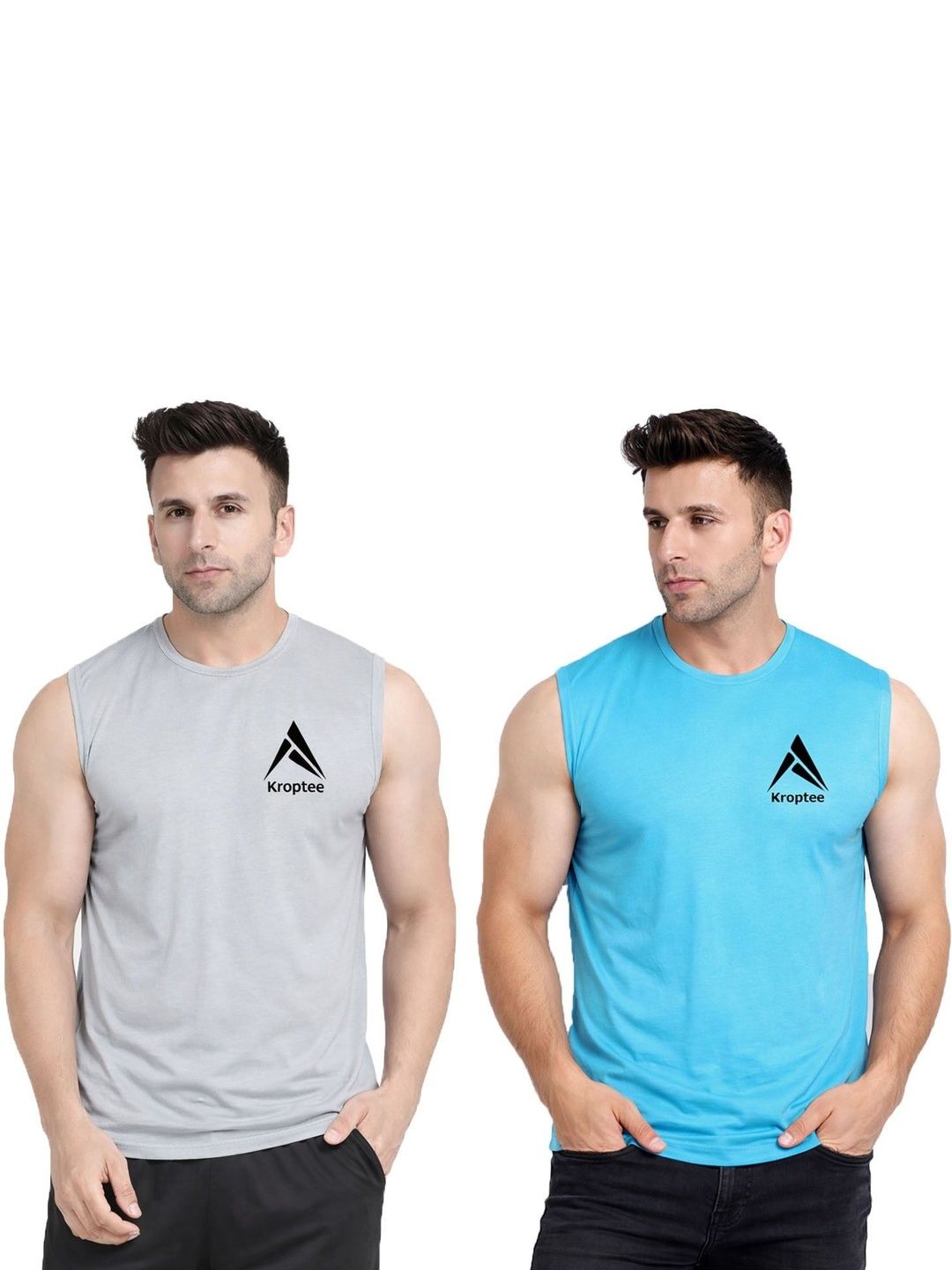 Kroptee Pack of 2 Assorted Gym Vest-picture-57
