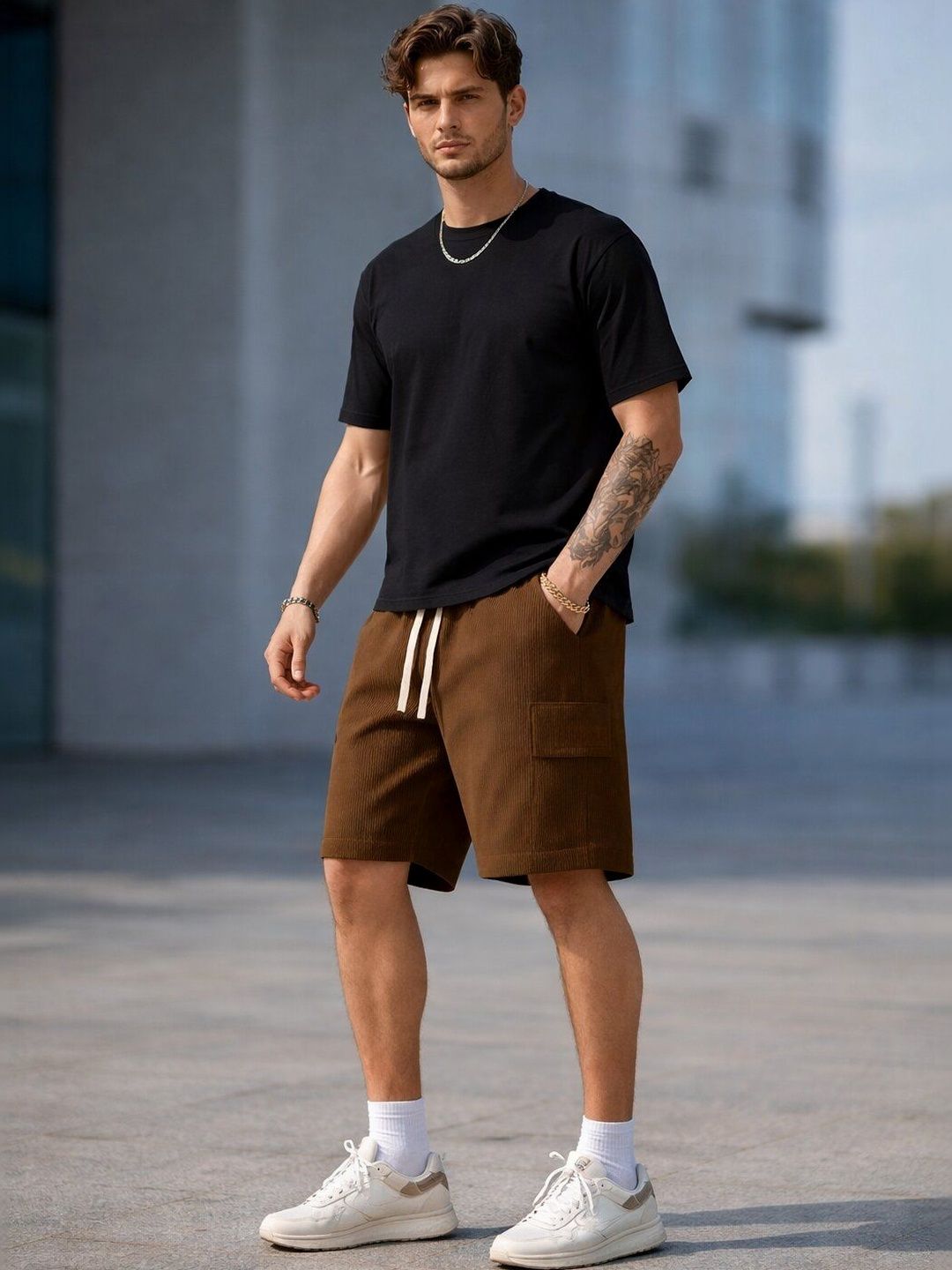 SWADESI STUFF Men Cargo Shorts-picture-12