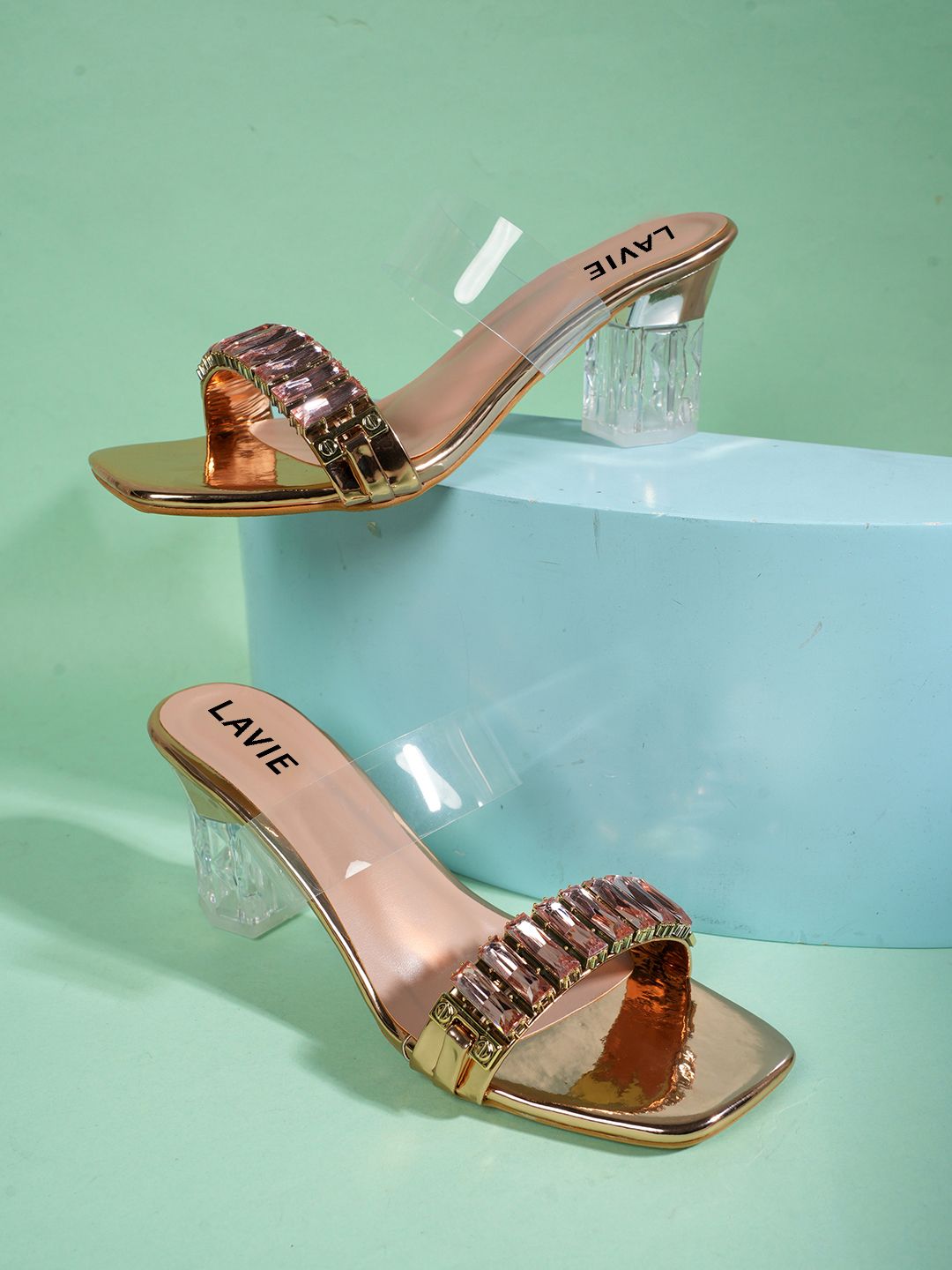 Lavie Embellished Party Block Mules-image-49
