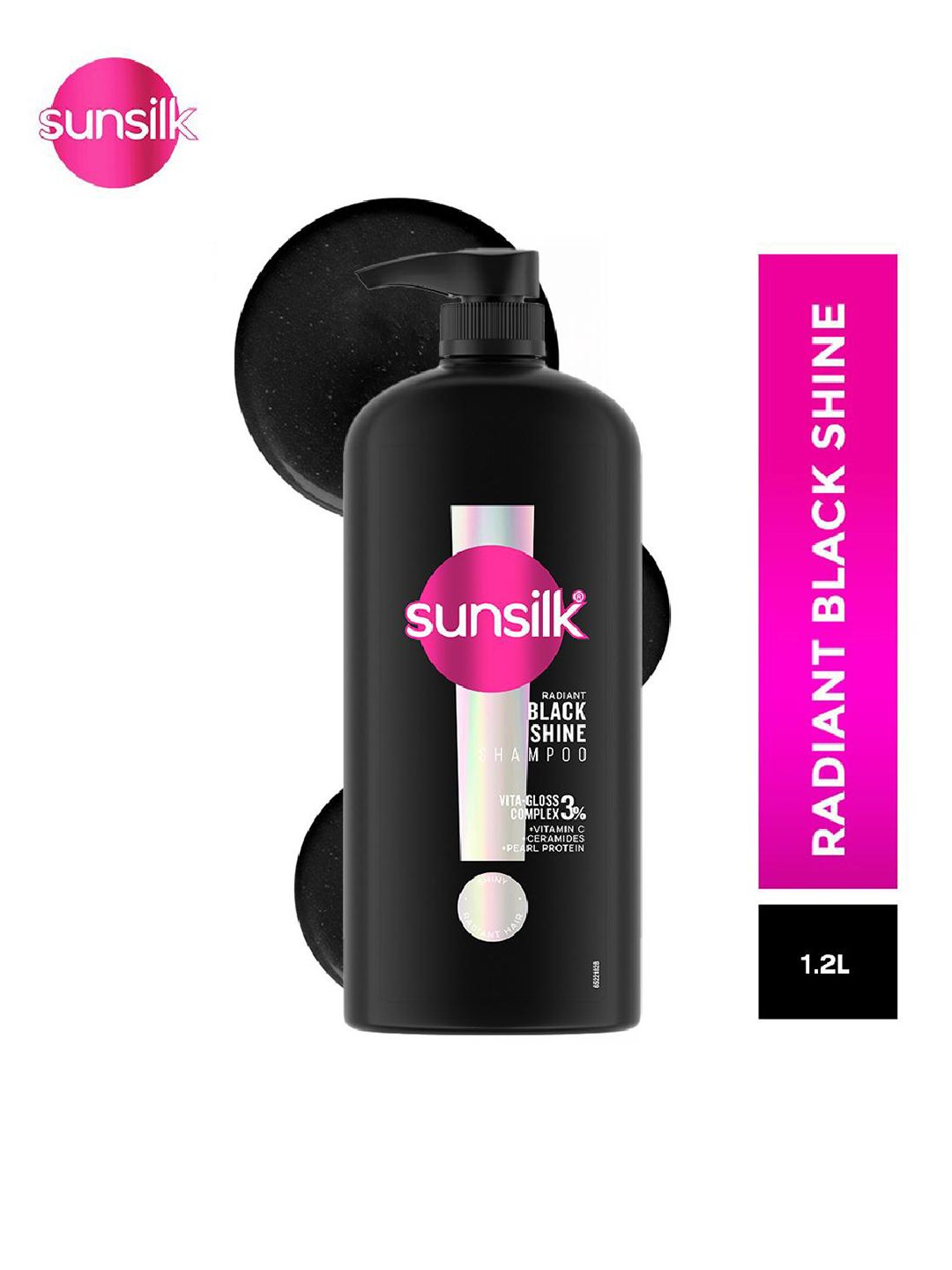 Sunsilk Radiant Black Shine Shampoo with 3% Vita-Gloss Complex for Smooth Shine - 1.2L-image-40