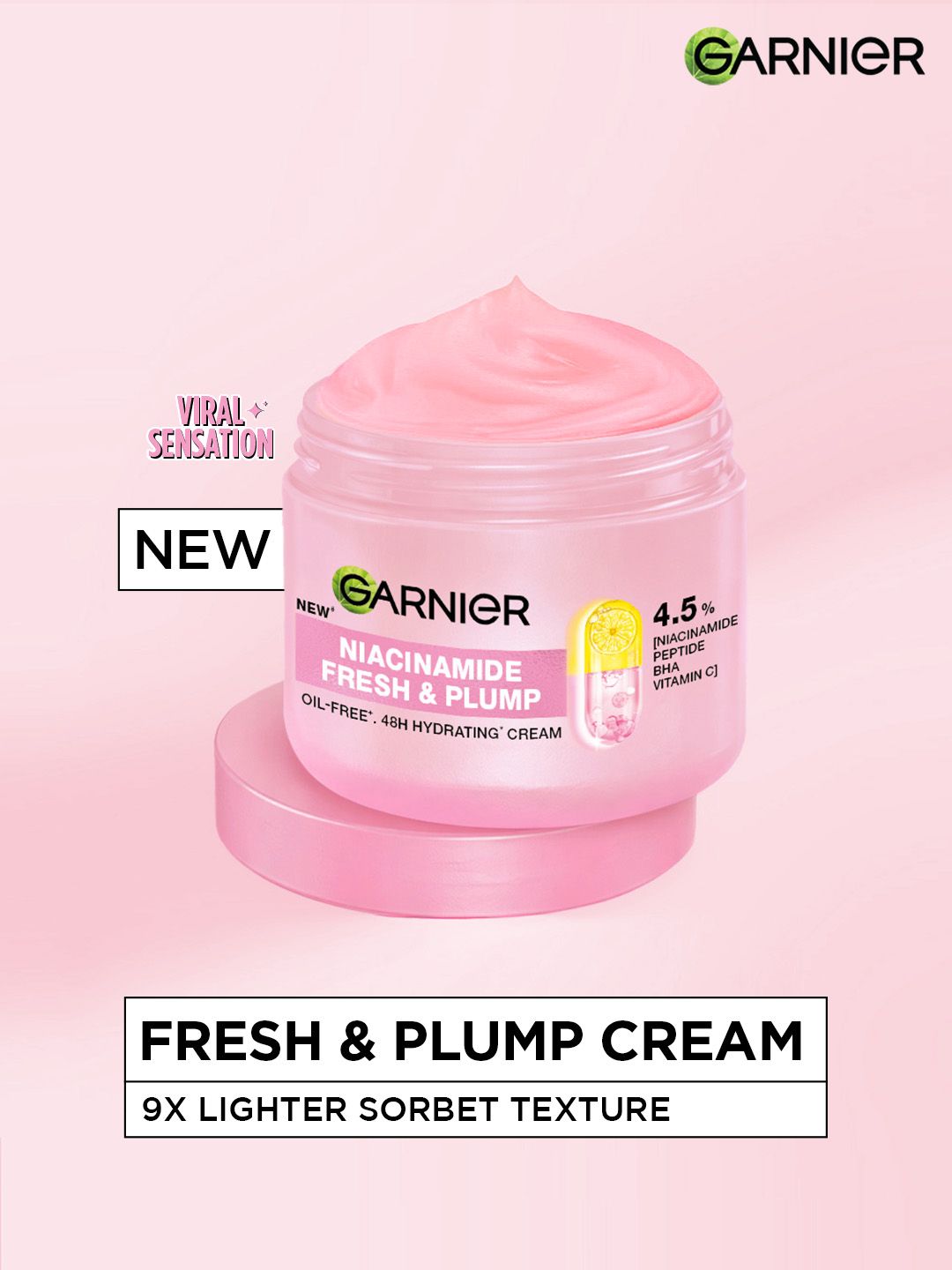 Garnier Fresh & Plump Niacinamide Sorbet Moisturizer Cream for Hydration & Plumping 90ml-image-32