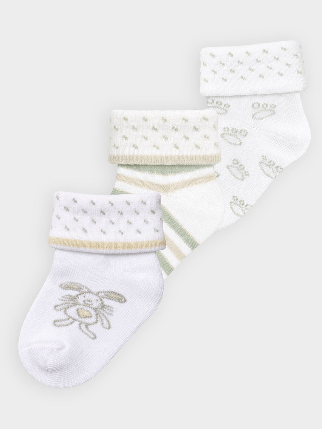 MiArcus Unisex Kids Pack of 3 Cotton Blend Patterned Ankle Length Socks-picture-22