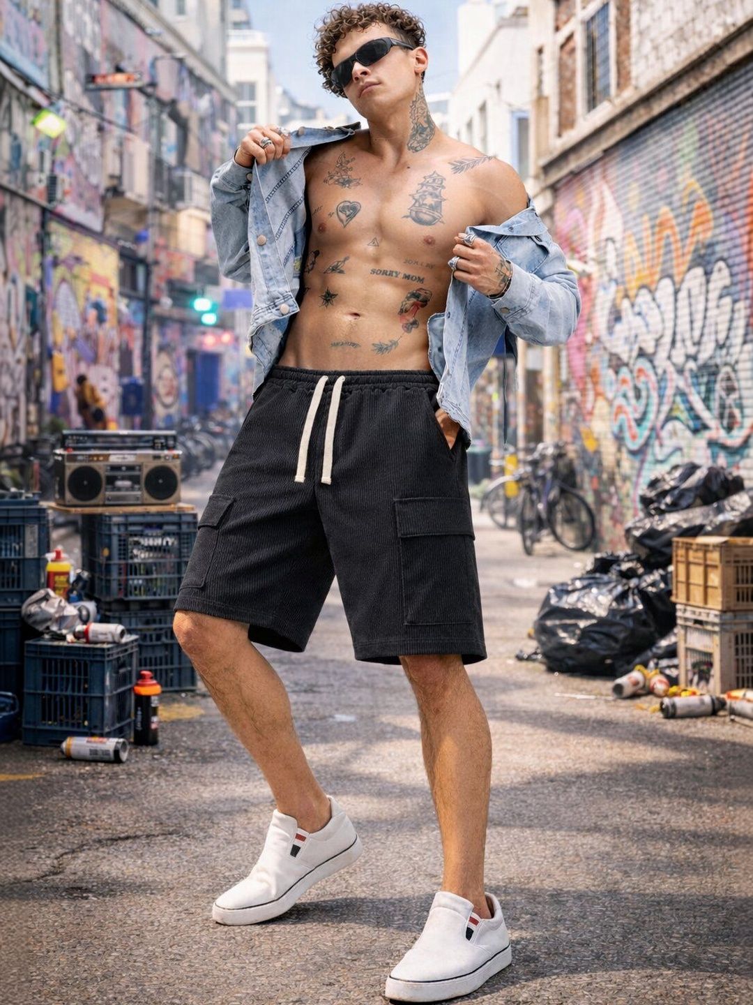 SWADESI STUFF Men Cargo Shorts-picture-18