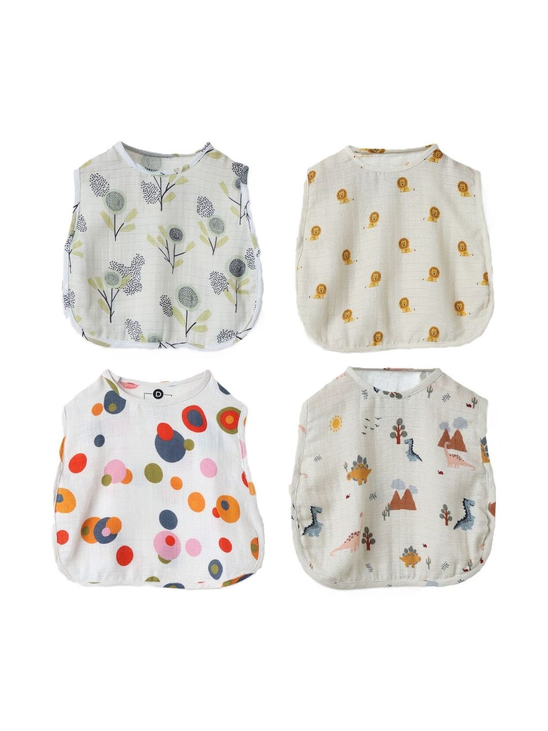 DULAAR Pack of 4 Printed Assorted Organic Cotton Jhabla-picture-35