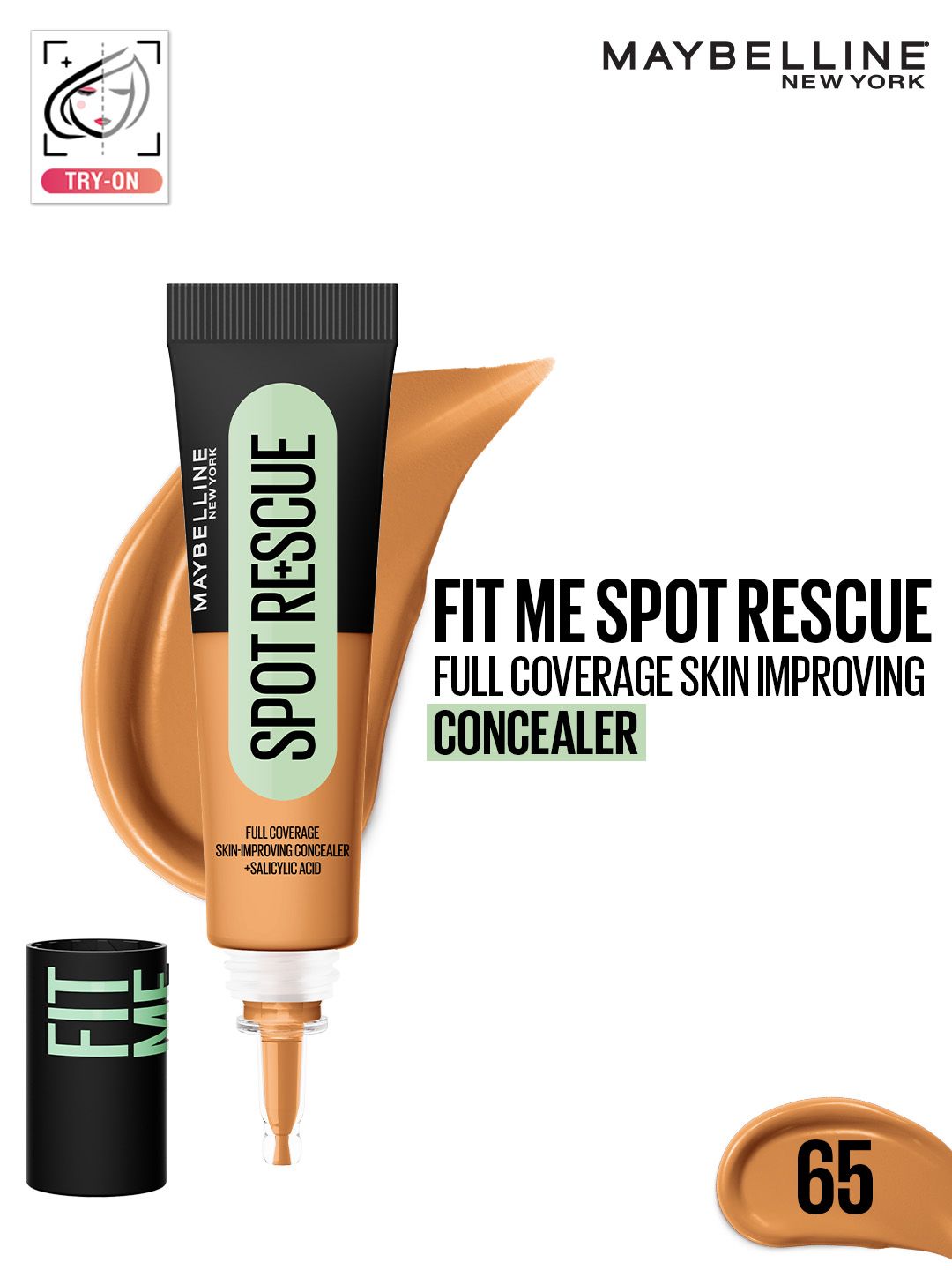Maybelline New York Fit Me Spot Rescue Full Coverage Concealer 15 ml- Acne Safe - Shade 65-image-32