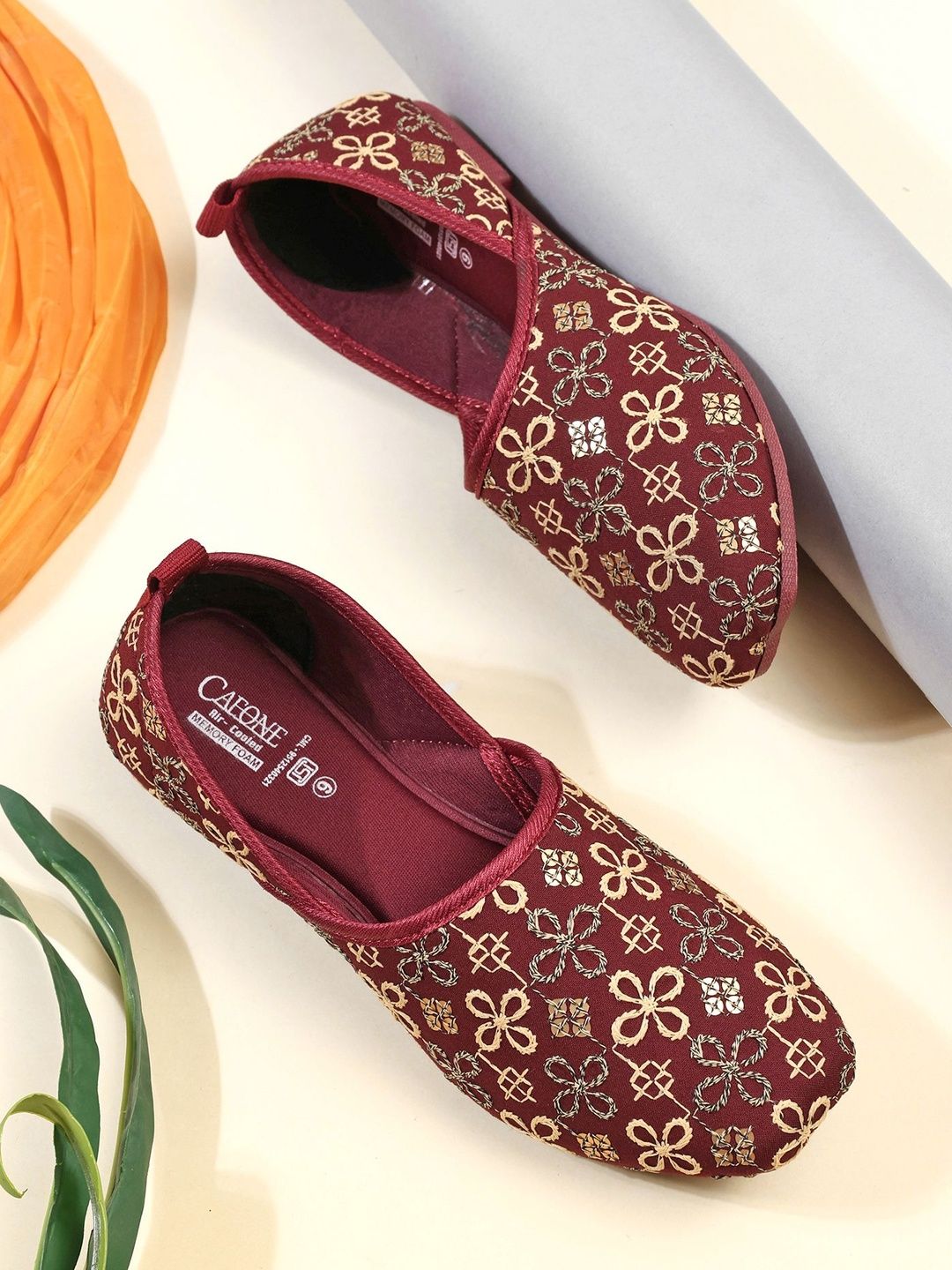 CAFONE Footwear Women Embroidered Mojaris-picture-41