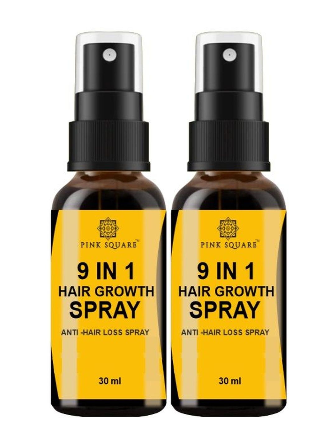 Pink Square Set Of 2 9 In 1 Hair Growth Serum Spray - 30 ml Each-image-32