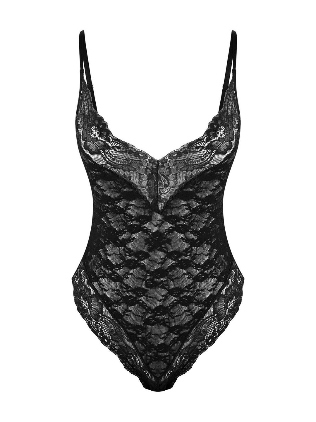 Trendyol Self Design V-Neck Bodysuit-picture-51