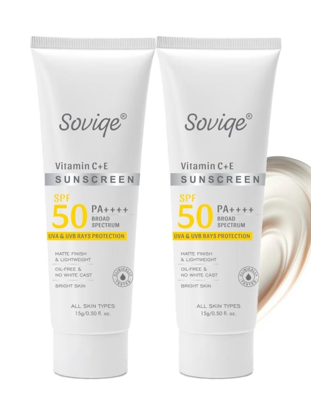 Soviqe Set Of 2 Vitamin C + E Sunscreen- 15 g Each-picture-0