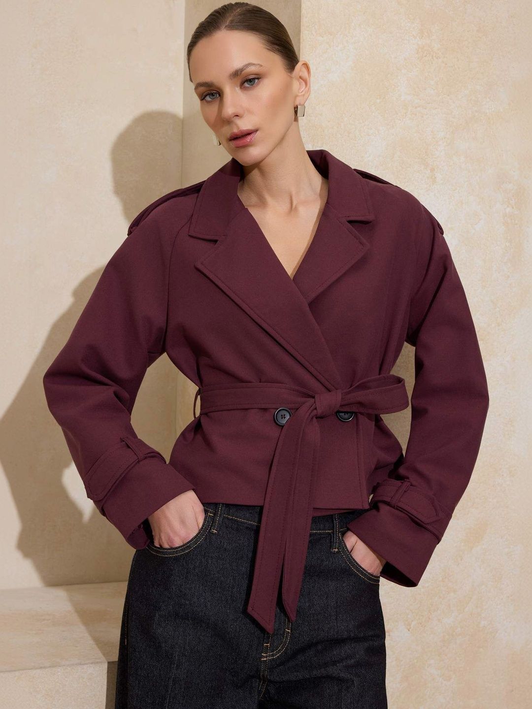 Trendyol Notched Lapel Collared Single Breasted Blazer-picture-44