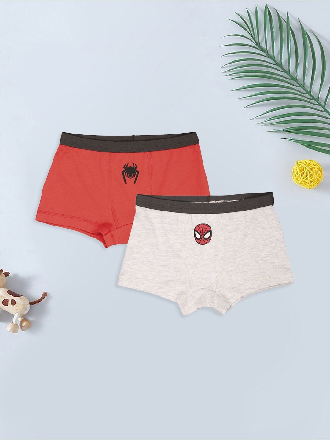 Pantaloons Junior Boys Pack of 2 Cotton Assorted Printed Trunks-picture-23
