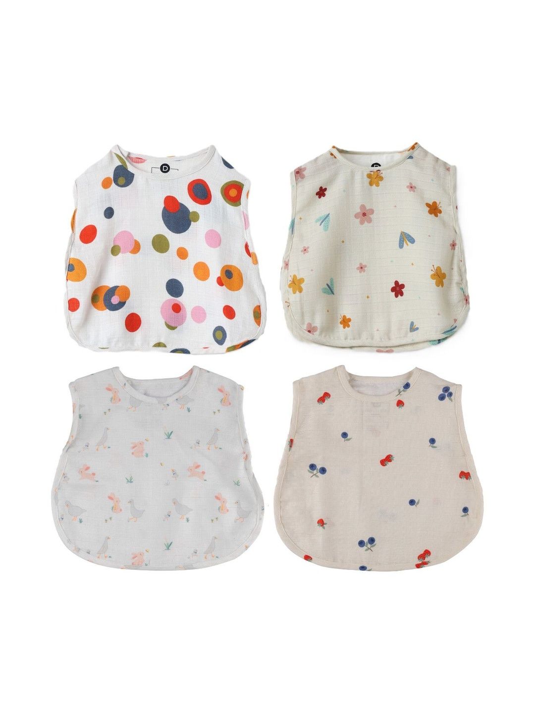 DULAAR Pack of 4 Printed Assorted Cotton Jhabla-image-23