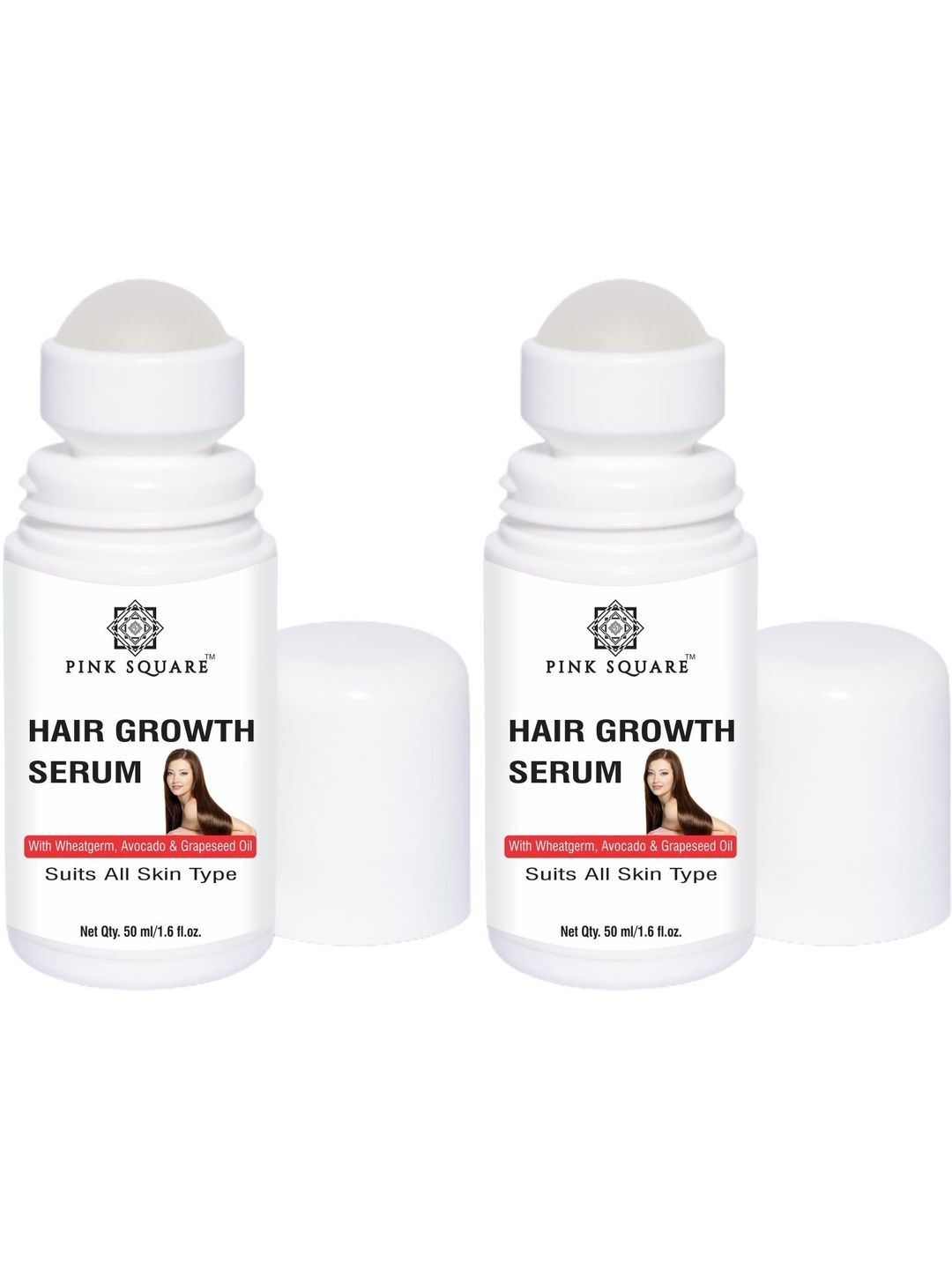 Pink Square Set Of 2 Hair Growth Serum - 50 ml Each-image-43