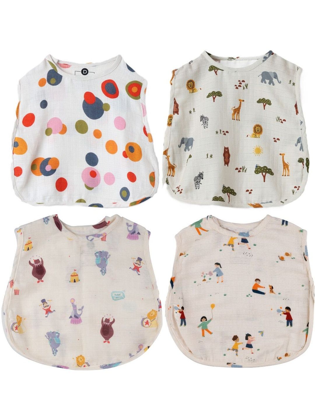 DULAAR Pack of 4 Printed Organic Cotton Jhabla-picture-33