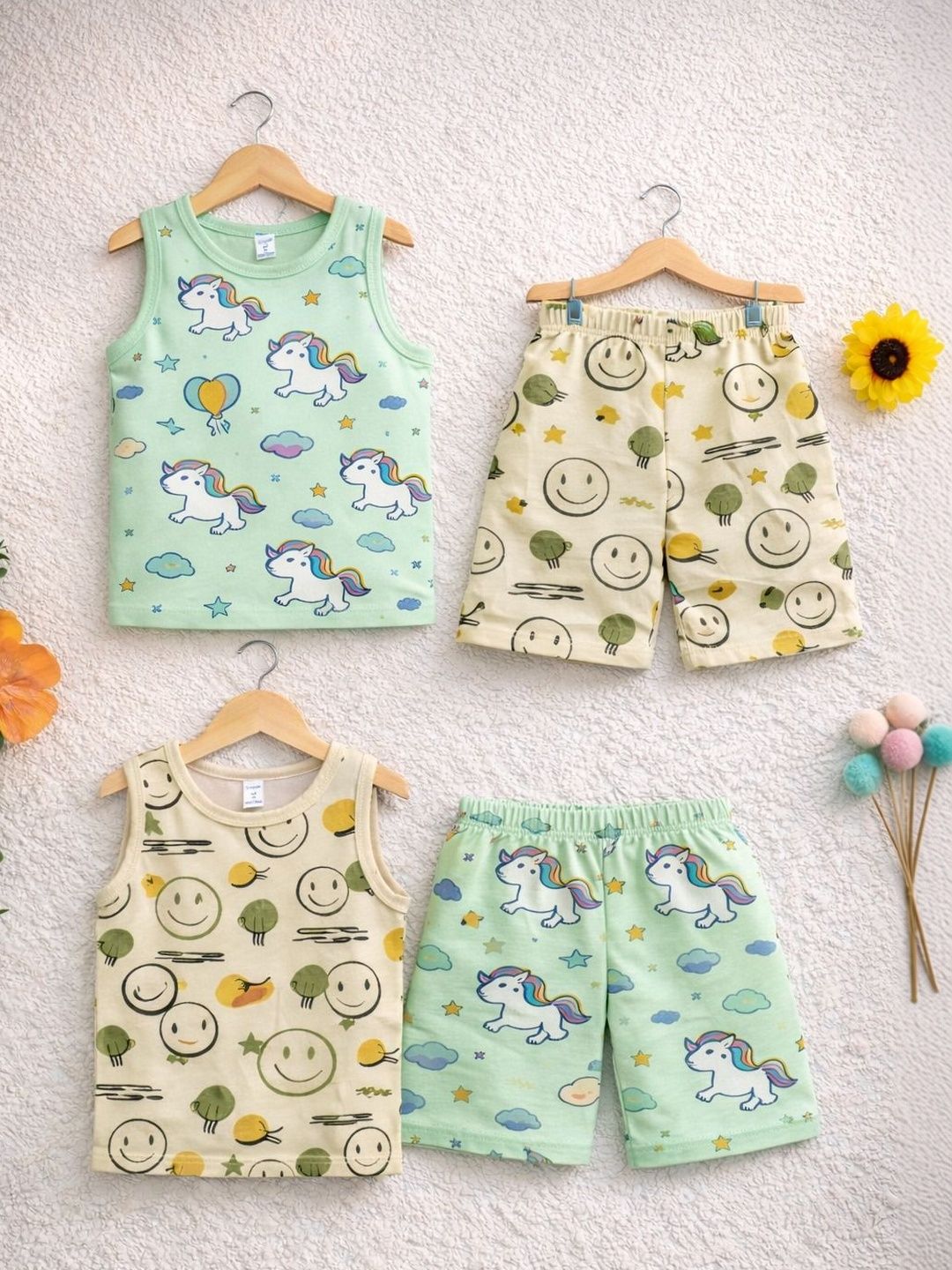 Sandoll Unisex Kids Printed T-shirt with Shorts-picture-11