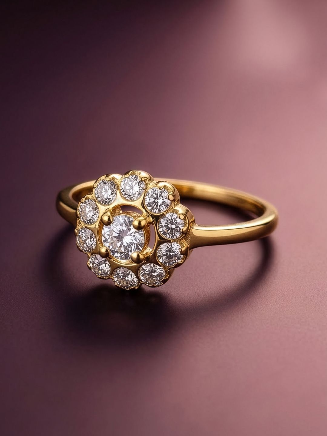 MAEJOY Cluster Lab grown diamond 92.5 Sterling Silver 18KT Gold plated ring-picture-40