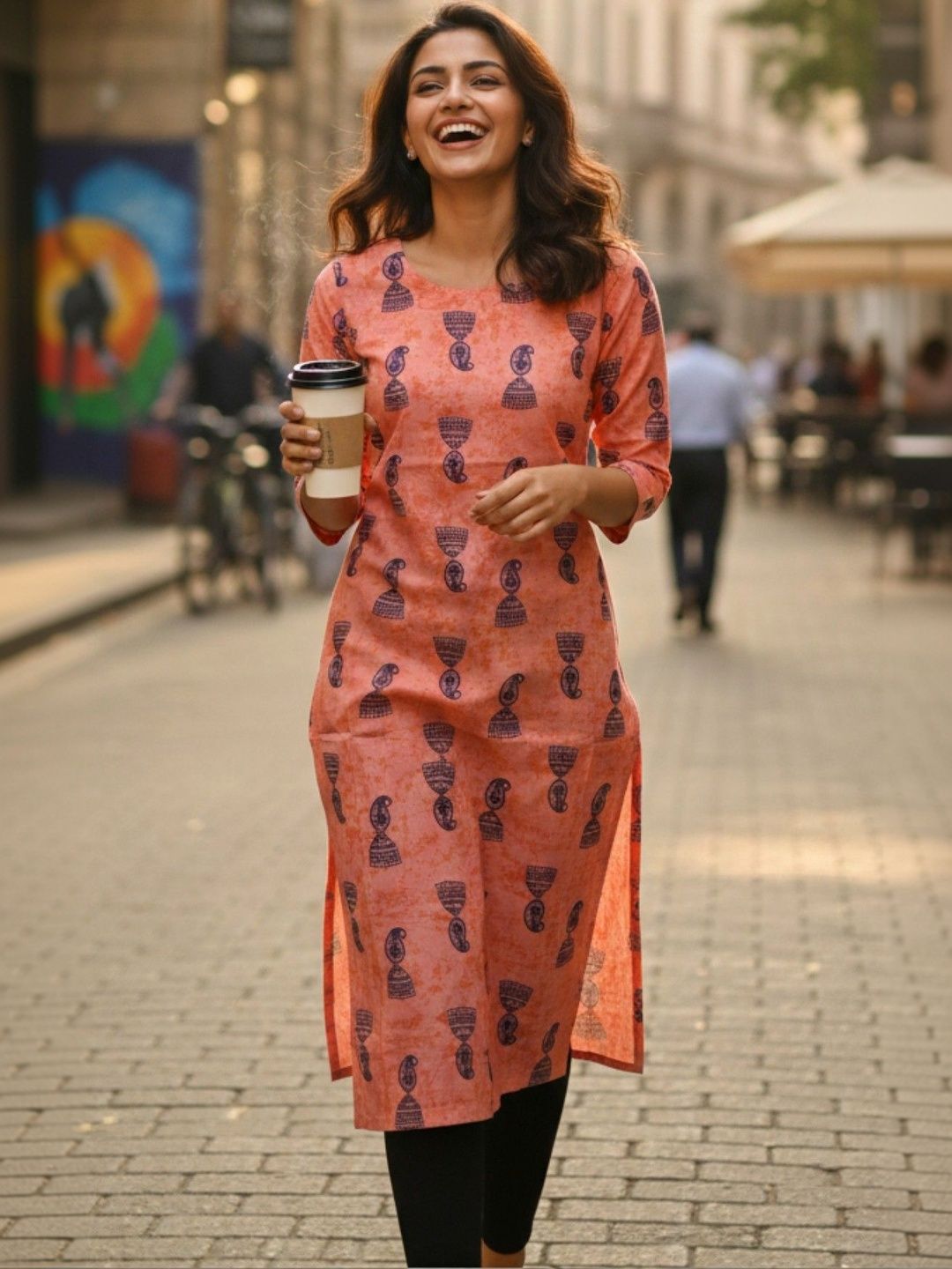 Zyla Floral Printed Pure Cotton Kurti