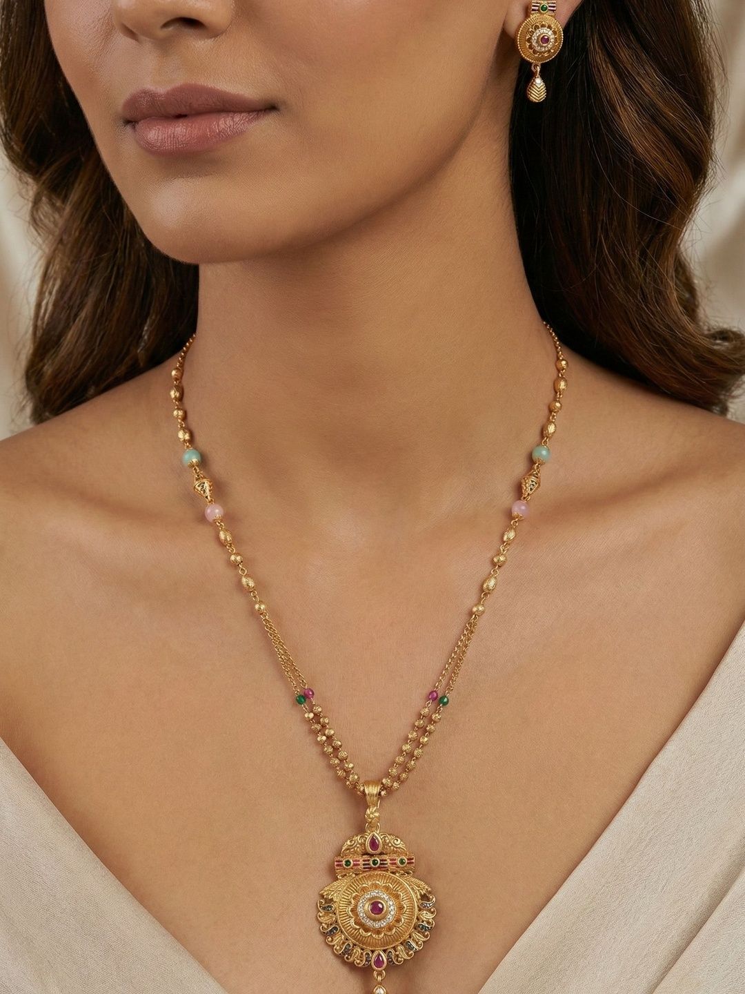 CAPILITE Jewellers Gold-Plated Antique Necklace-picture-43