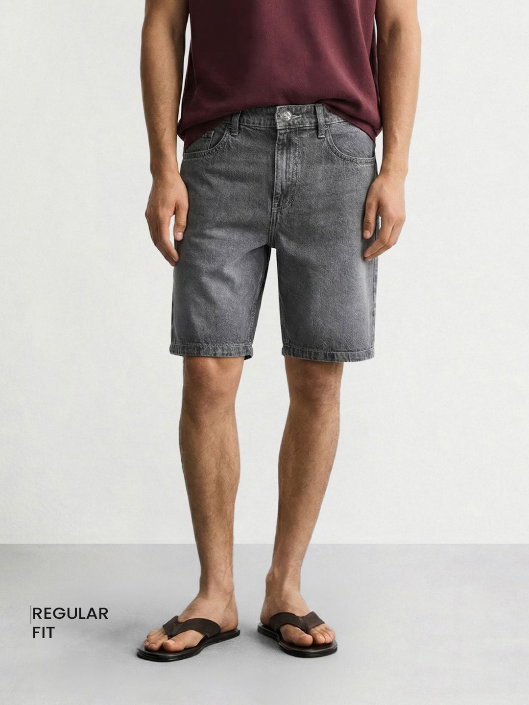 The Indian Garage Co Men Washed Denim Shorts-picture-28