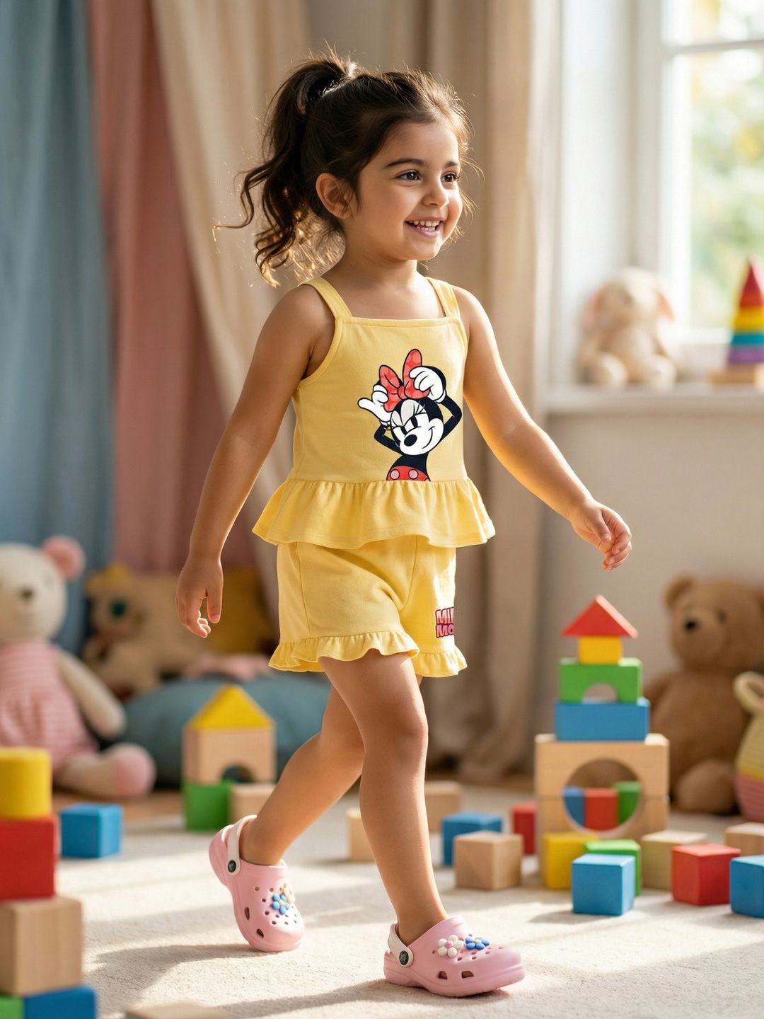 Nauti Nati Girls Printed with Ruffles Jumpsuit-picture-38