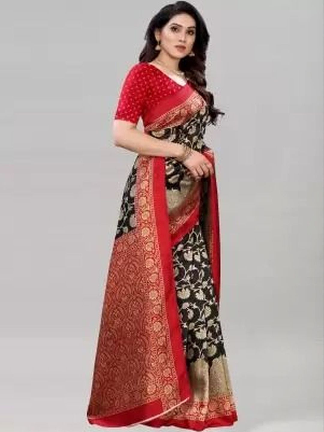 Varutex Ethnic Motifs Zari Art Silk Banarasi Saree-picture-30