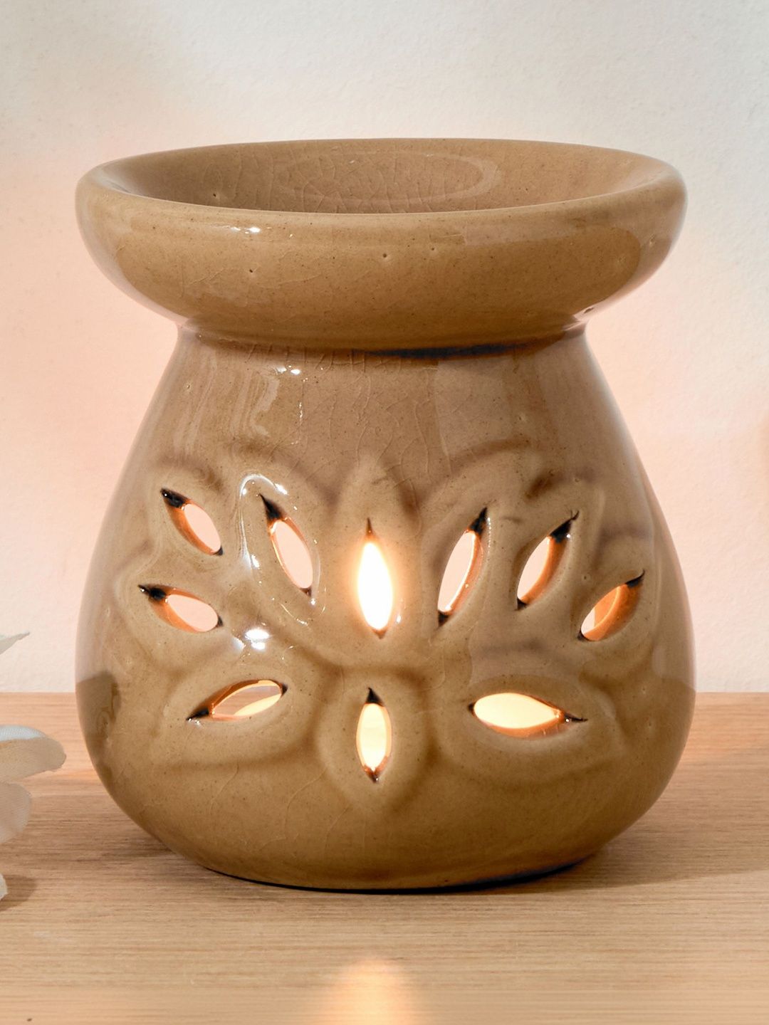 Home Centre Scentscape Gotham Beige Textured Ceramic Oil Diffusers-image-41