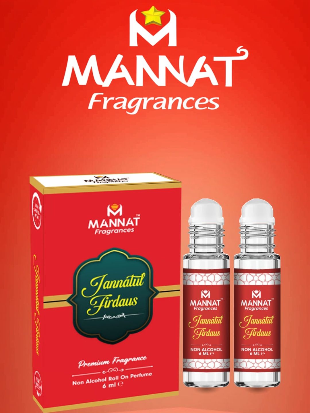 mannat fragrances Set Of 2 Jannatul Firdaus Roll On Perfume- 6 ml Each-image-15