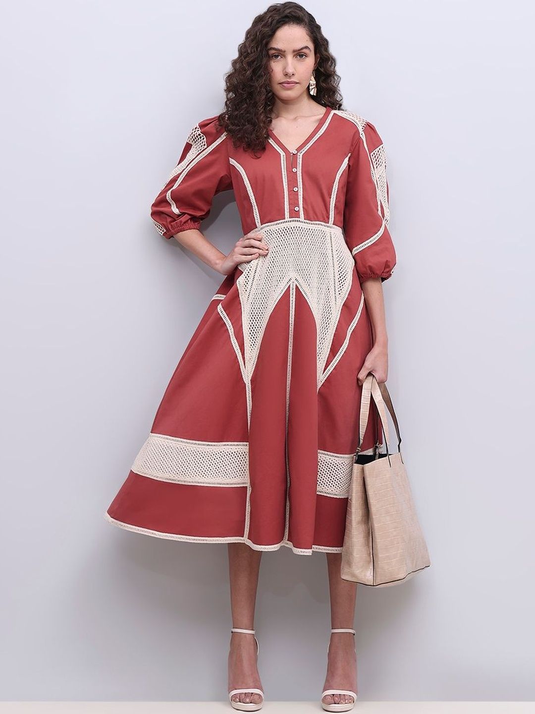 Vero Moda A-Line Midi Dress-image-32