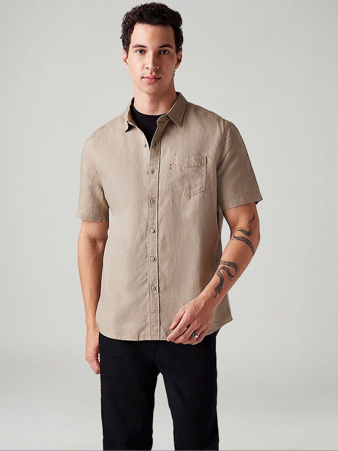 Levis Men's Solid Slim Fit Shirt-picture-14