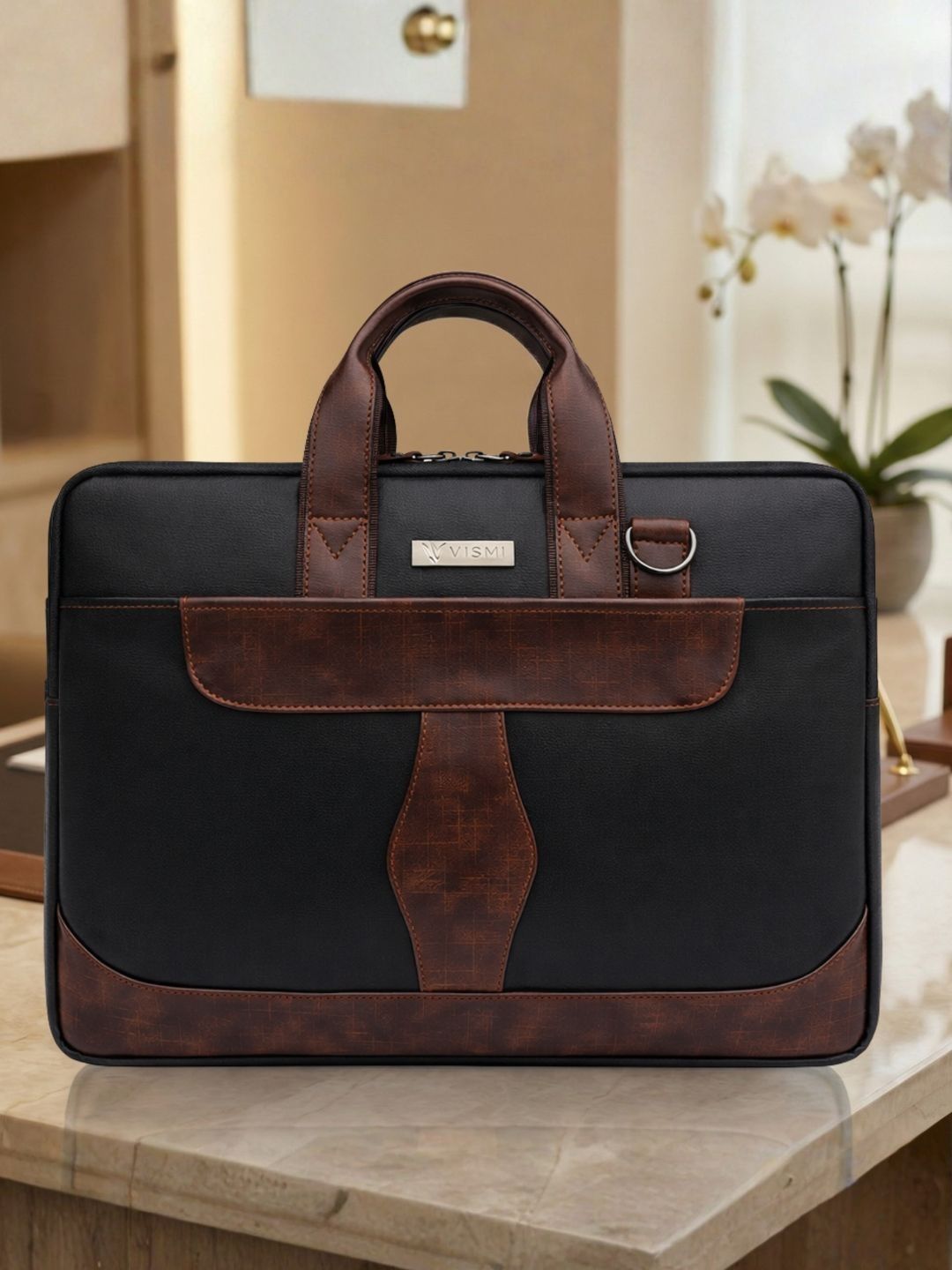 VISMIINTREND Unisex Textured PU Laptop Bag-picture-30