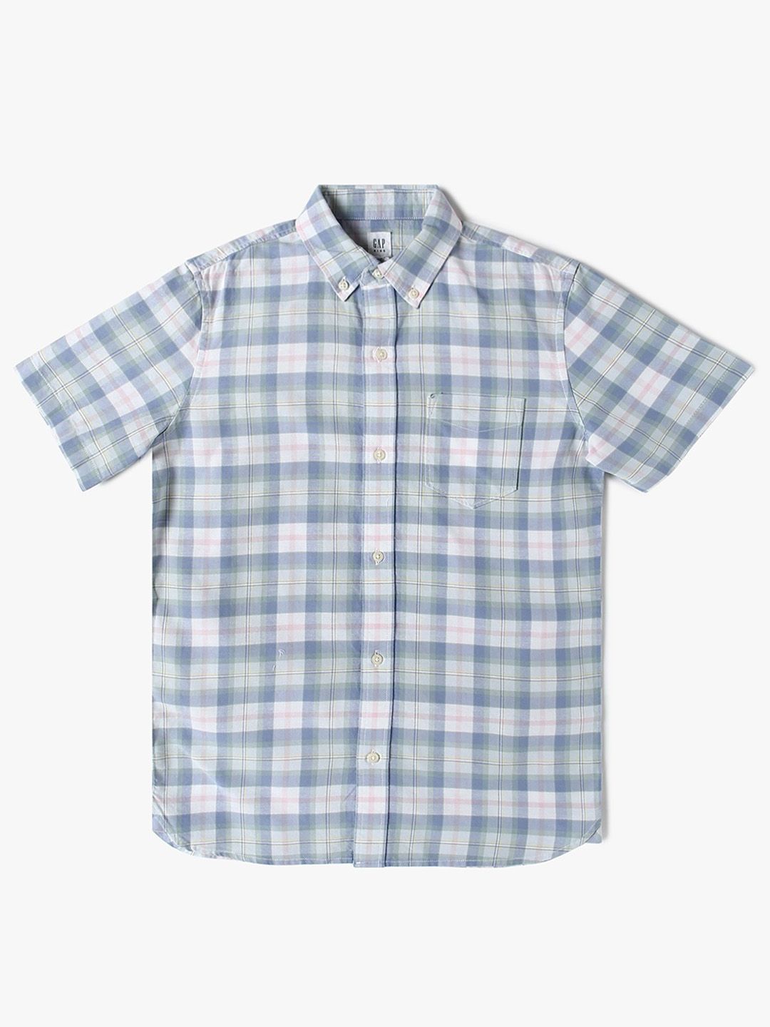 GAP Boys Relaxed Fit Checked Pure Cotton Casual Shirt-picture-29