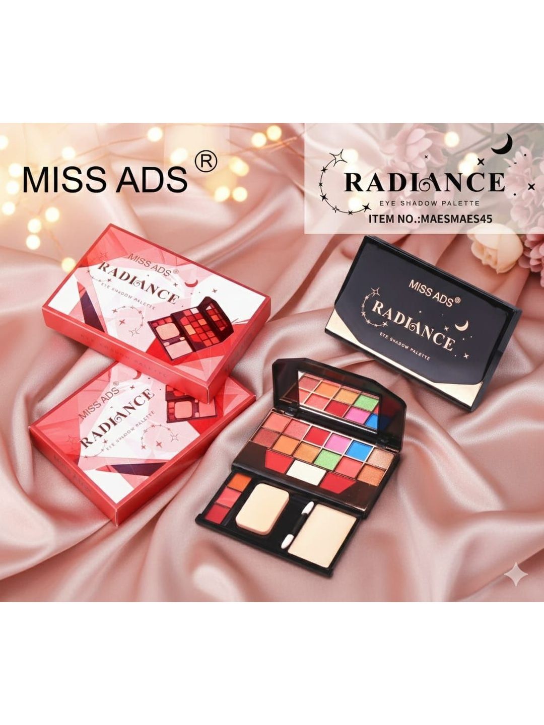 MISS ADS 15 Shades Eye Shadow Palette 3 Tints & 1 Compact MAES045 - 15 gm-picture-20