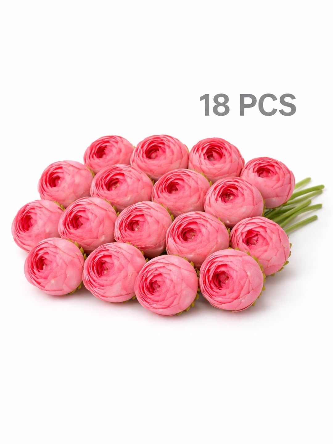 LEVOT Pink 10 Pieces Peony Artificial Flower