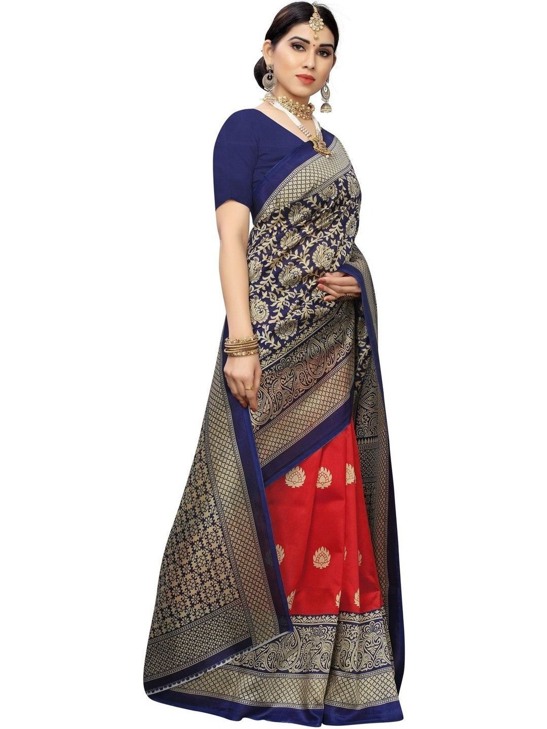 Varutex Ethnic Motifs Zari Art Silk Banarasi Saree-picture-28