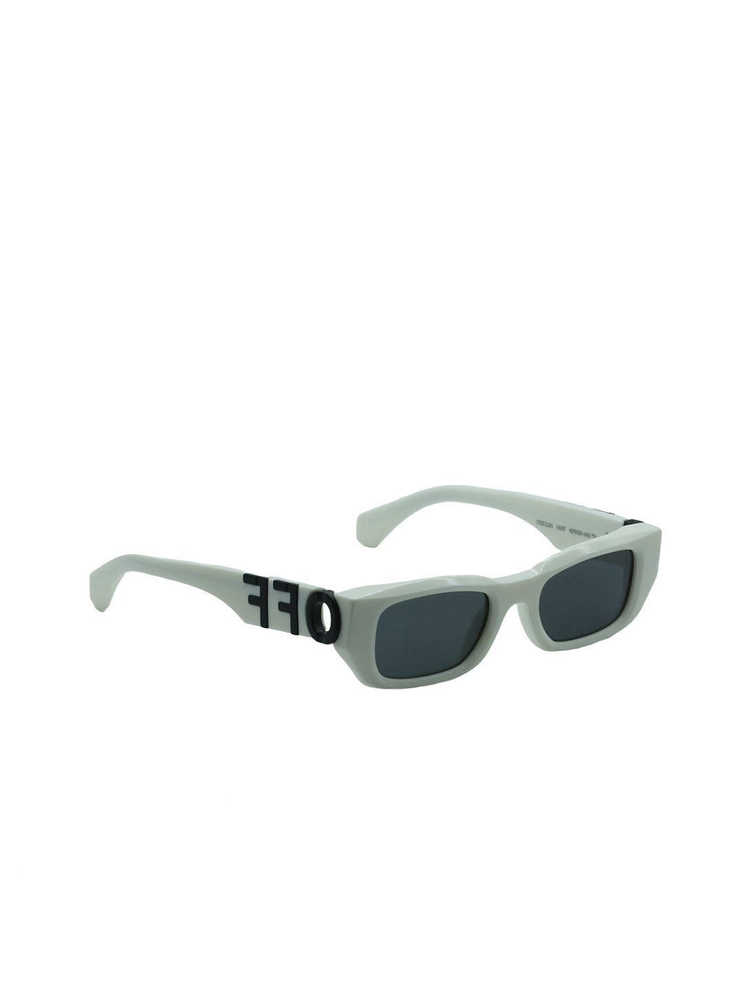 Off-White Unisex Grey Lens & White Rectangle Sunglasses with-image-46