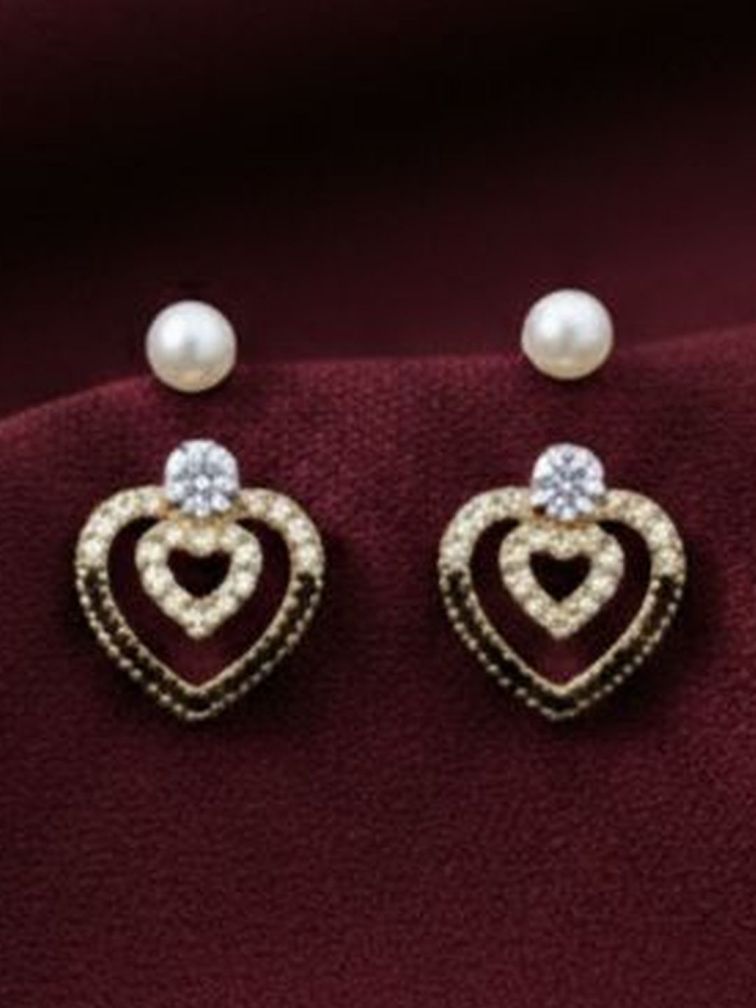 SZN Heart Shaped Studs Earrings-picture-51