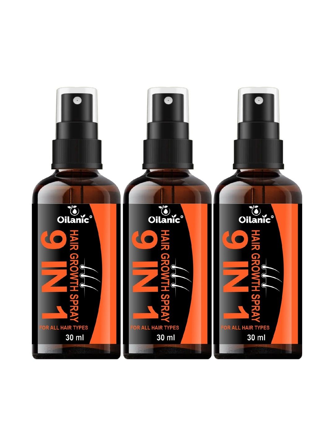Oilanic Set Of 3 9 In 1 Hair Growth Serum Spray - 30 ml Each-image-30
