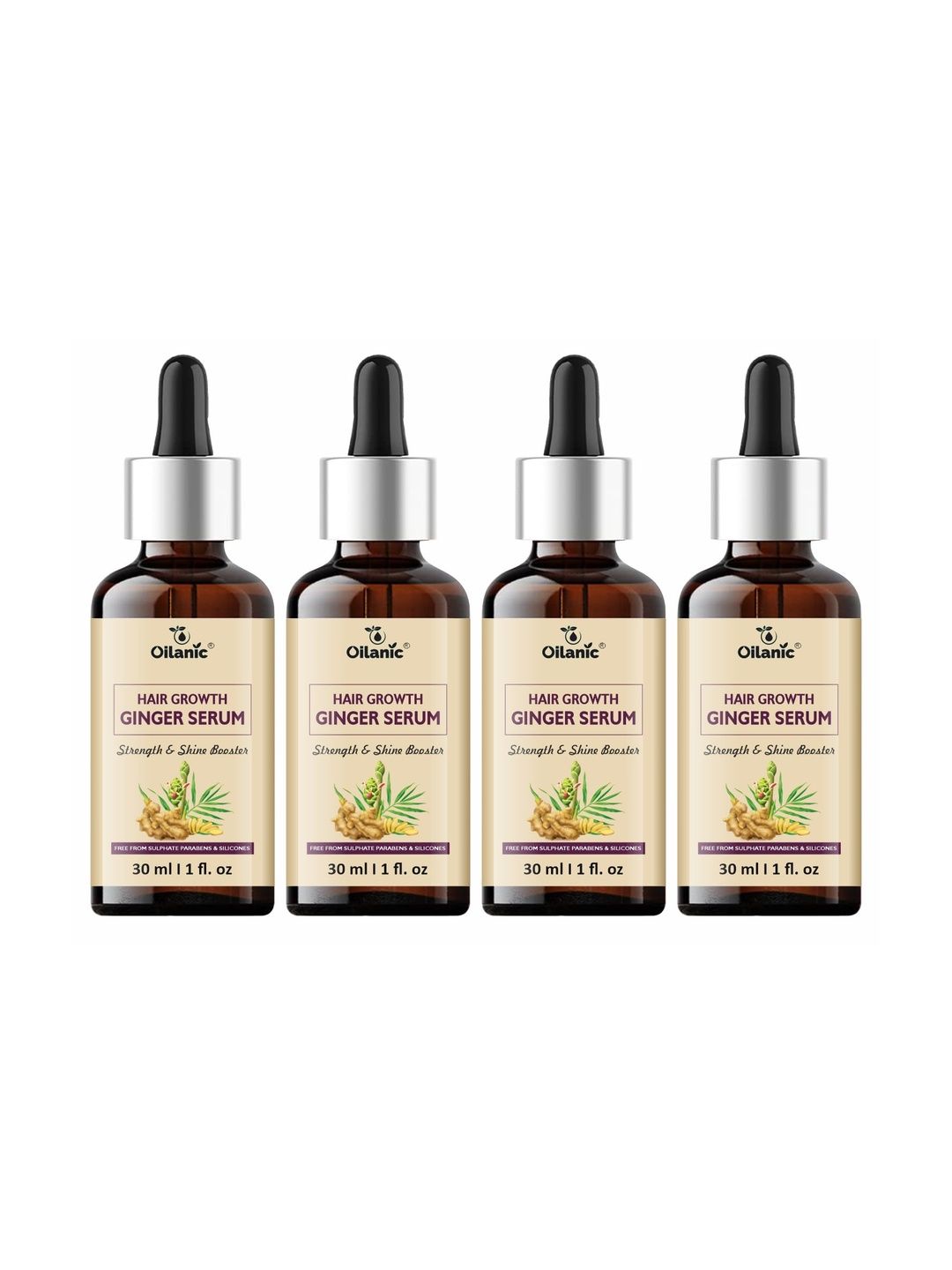 Oilanic Set Of 4 Hair Growth Ginger Serum - 30 ml Each-image-15