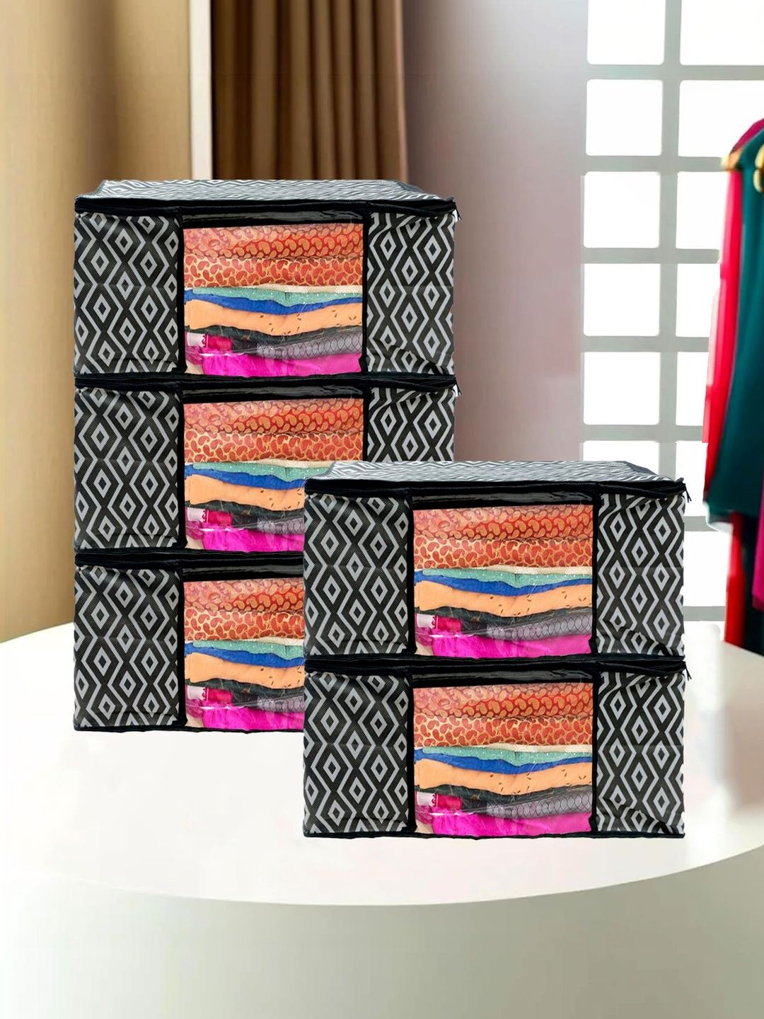 AARON INC Black Set of 5 Regular Multi-Utility Organisers-picture-30