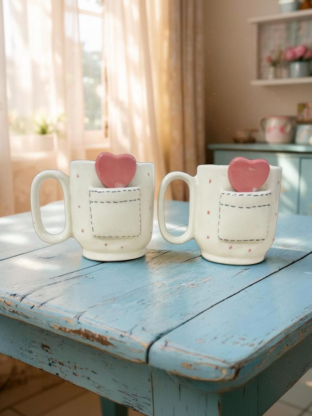 Lupaava Multicoloured Printed Ceramic Glossy Mugs Set of Cups and Mugs-image-18