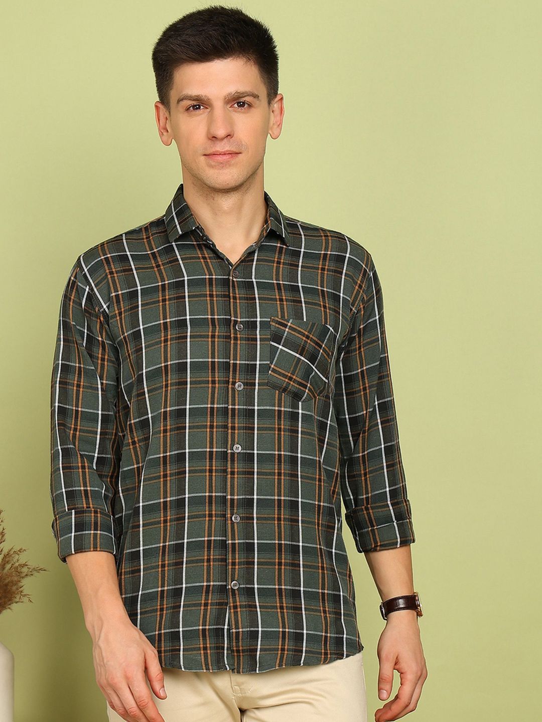 SZN Men Slim Fit Checked Casual Shirt-picture-44