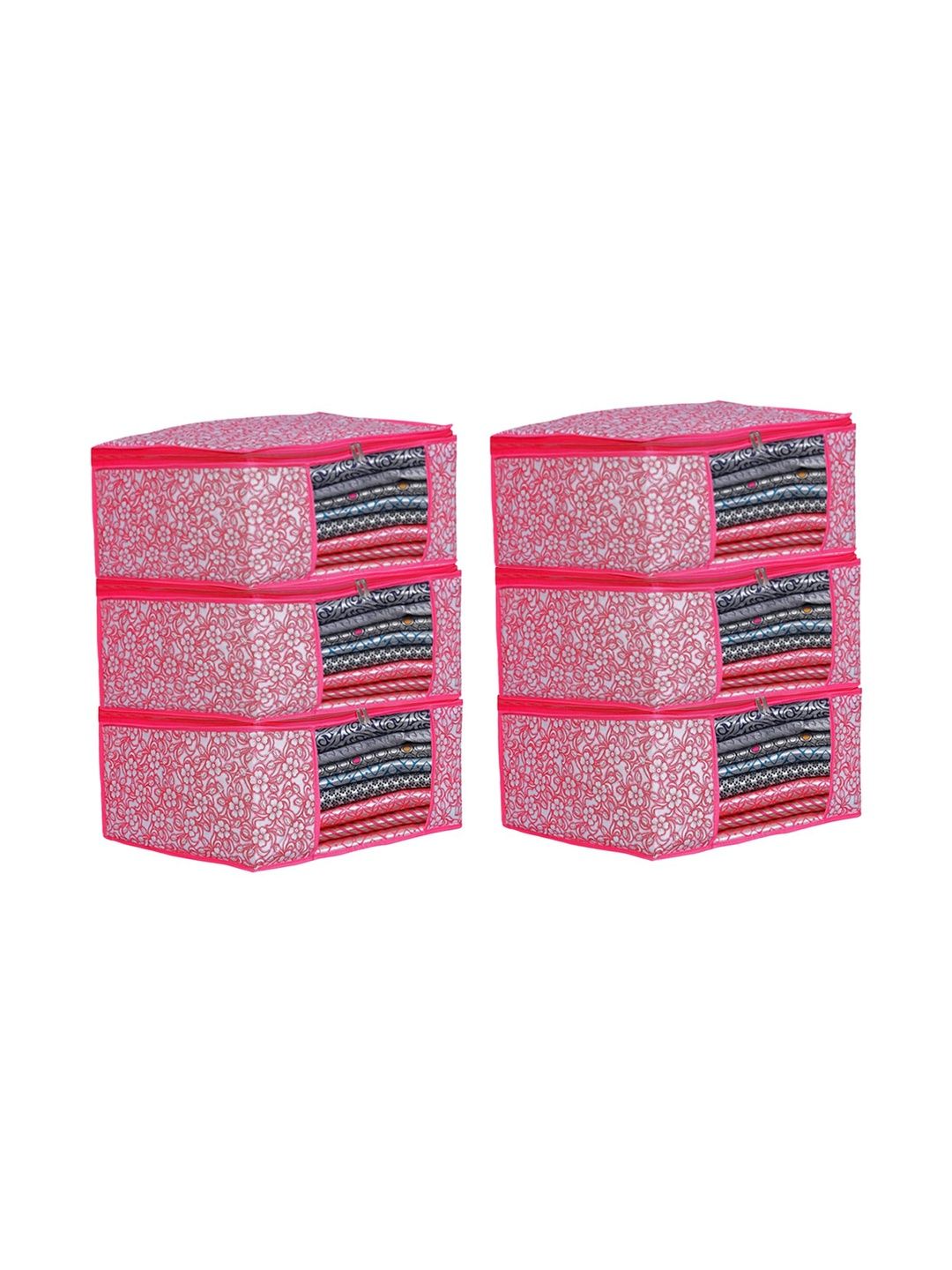 AARON INC Pink Set of 6 Regular Multi-Utility Organisers-picture-1
