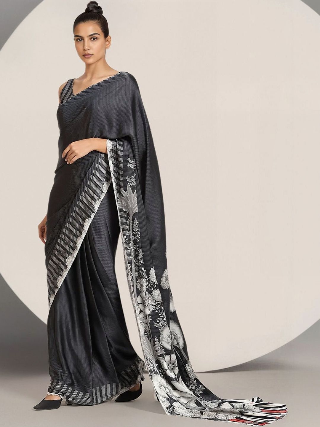 Satya Paul Floral Art Silk Designer Saree-picture-35