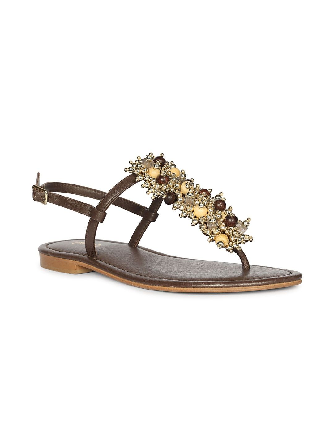 Saint G Embellished Open Toe Flats-picture-27