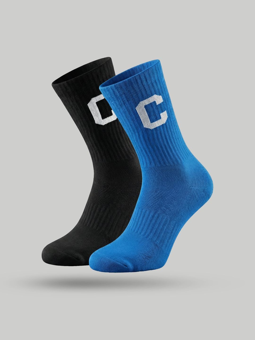 XYXX Men Pack of 2 Assorted Patterned Above Ankle Socks