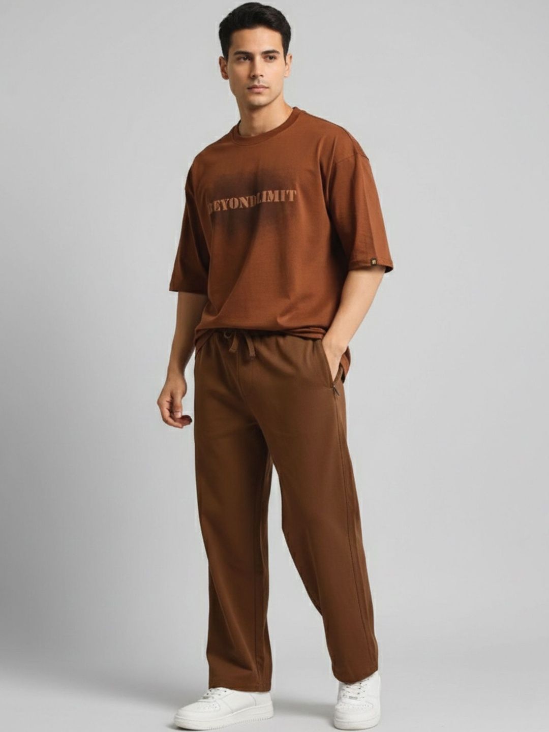 Maniac Printed Pure Cotton T-shirt with Trousers