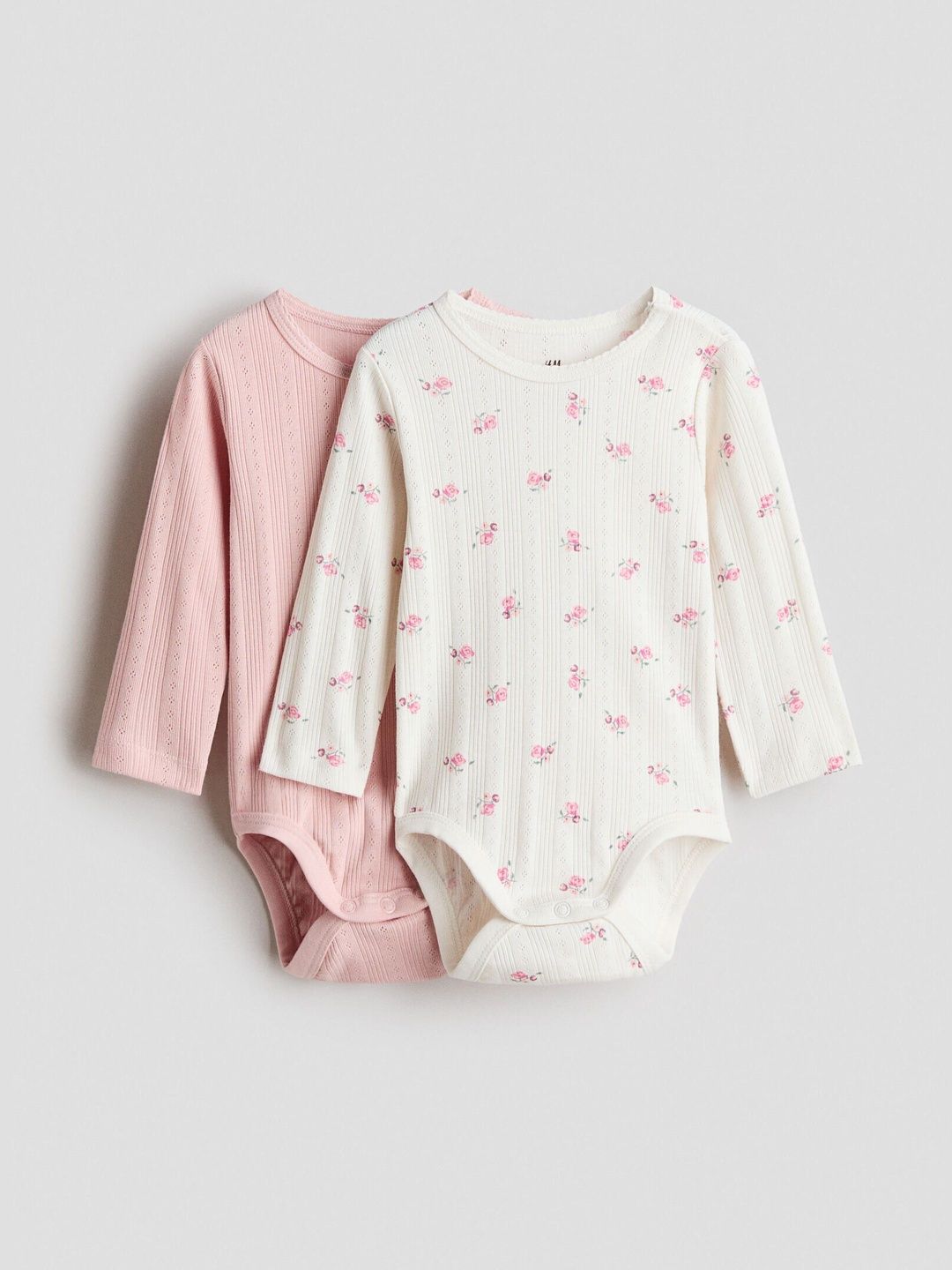 H&M 2-Pack Cotton Pointelle Bodysuits
