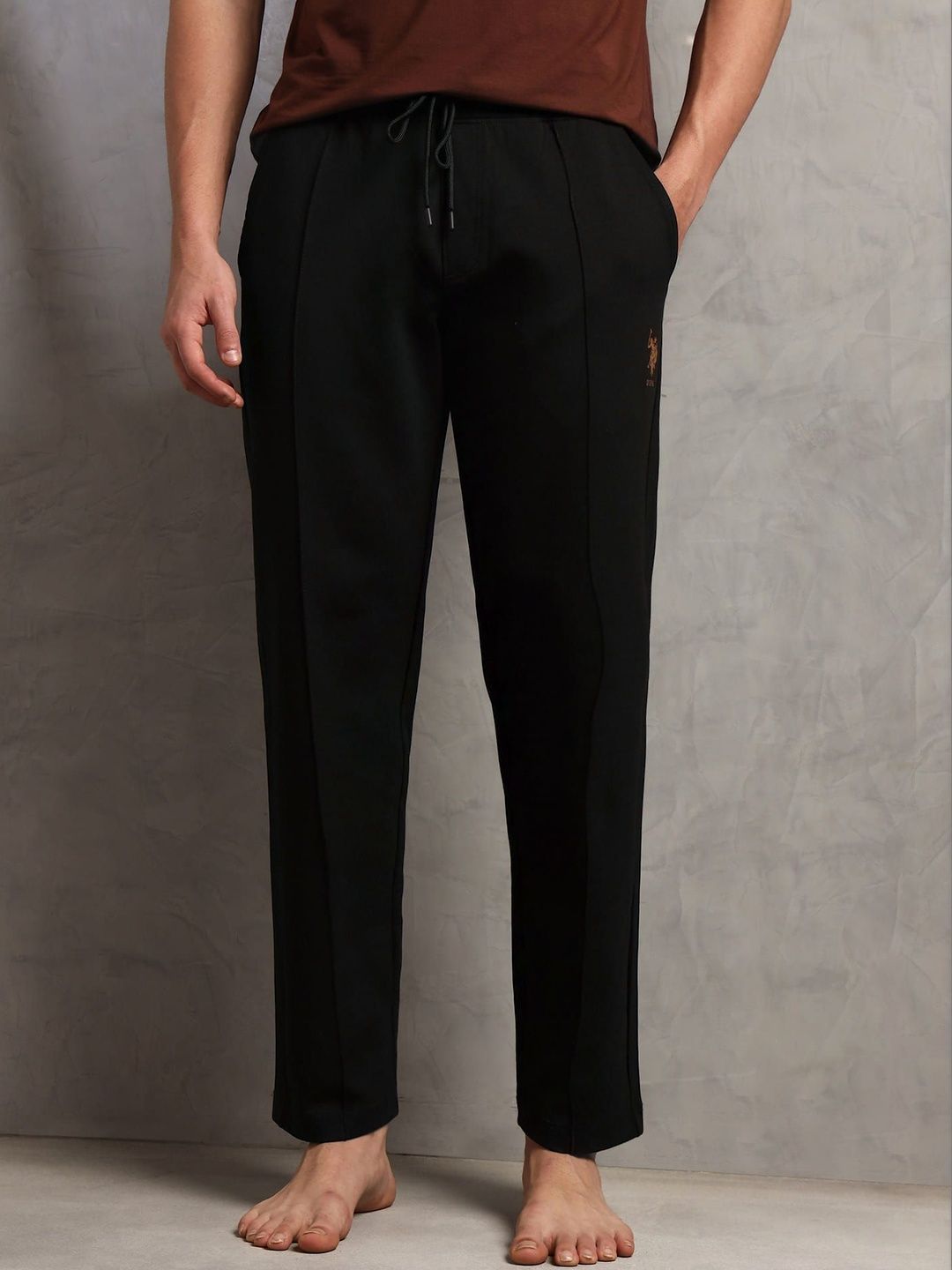 U.S. Polo Assn. Cotton Mid-Rise Joggers Lounge Pants-image-7