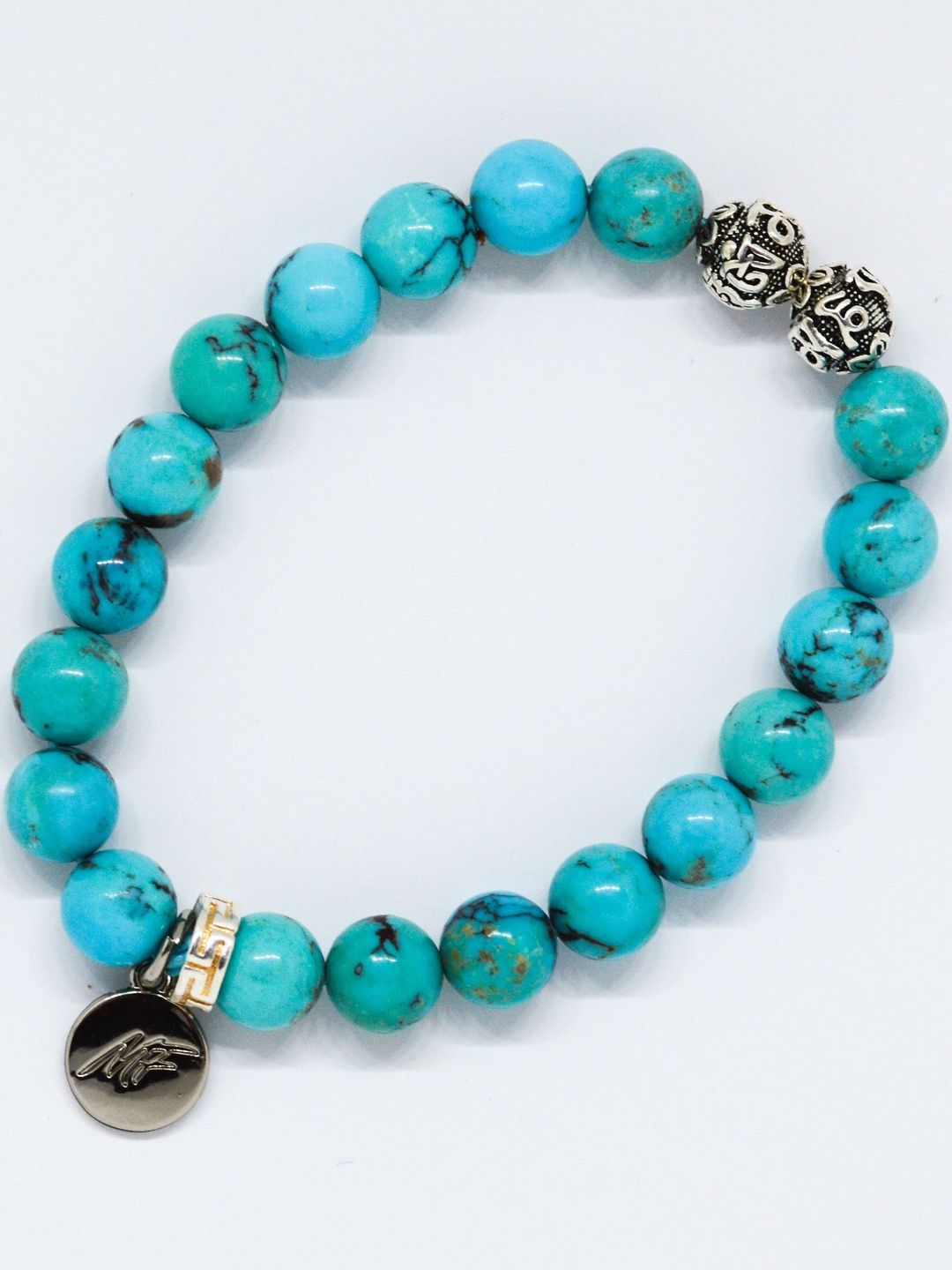 MYSTICFLAVIA Unisex Sterling Silver Turquoise Bracelet-image-14