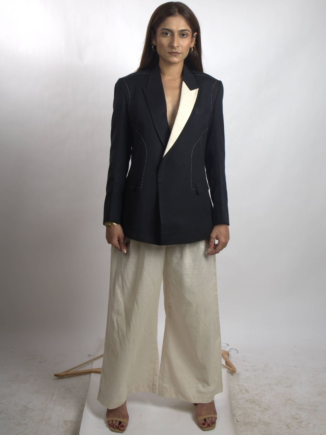 ARMA BY ANGEL JAIN Shawl Collar Single-Breasted Casual Blazers-picture-40